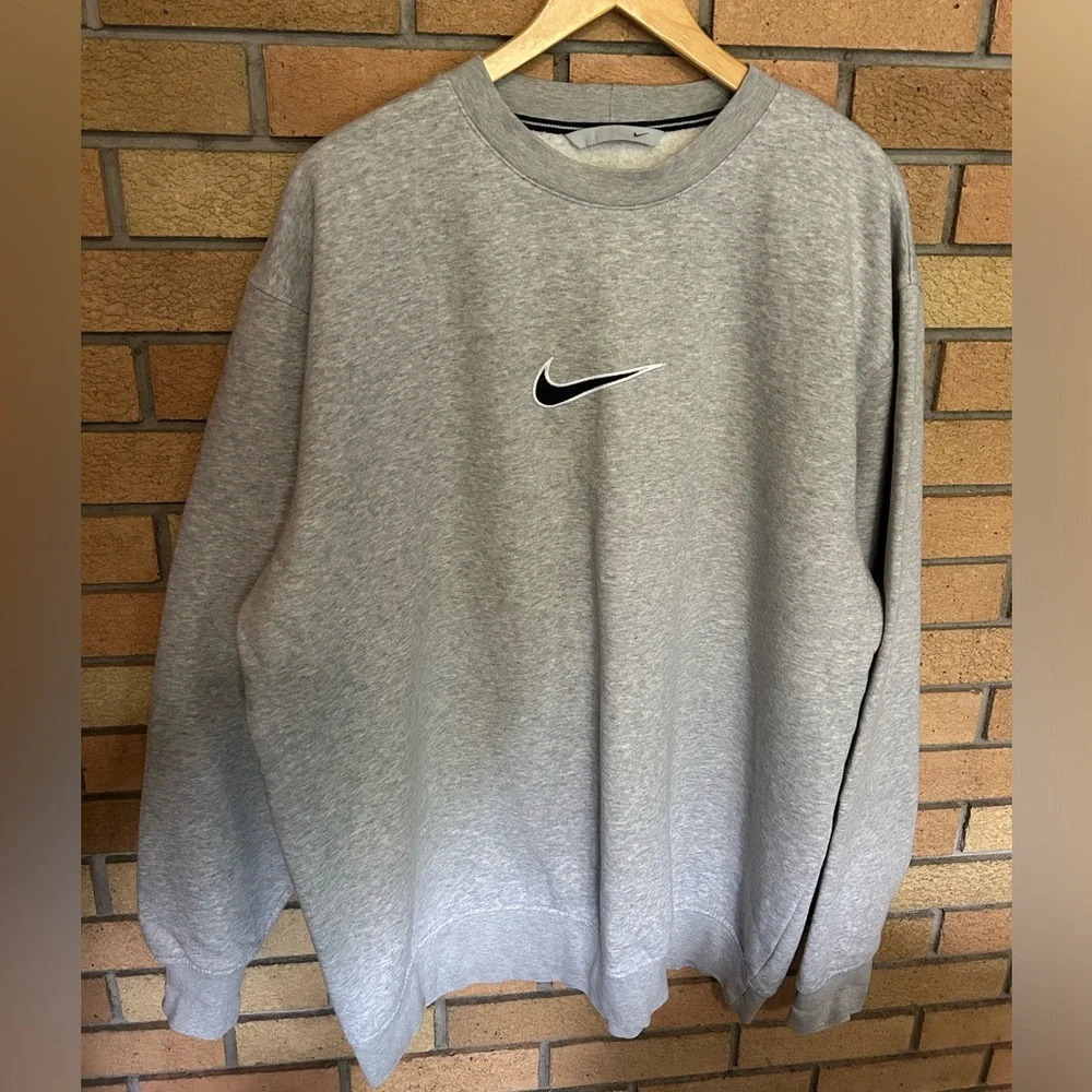 Vintage Nike Big Middle Swoosh Sweatshirt Crewneck Pullover Size XXL
